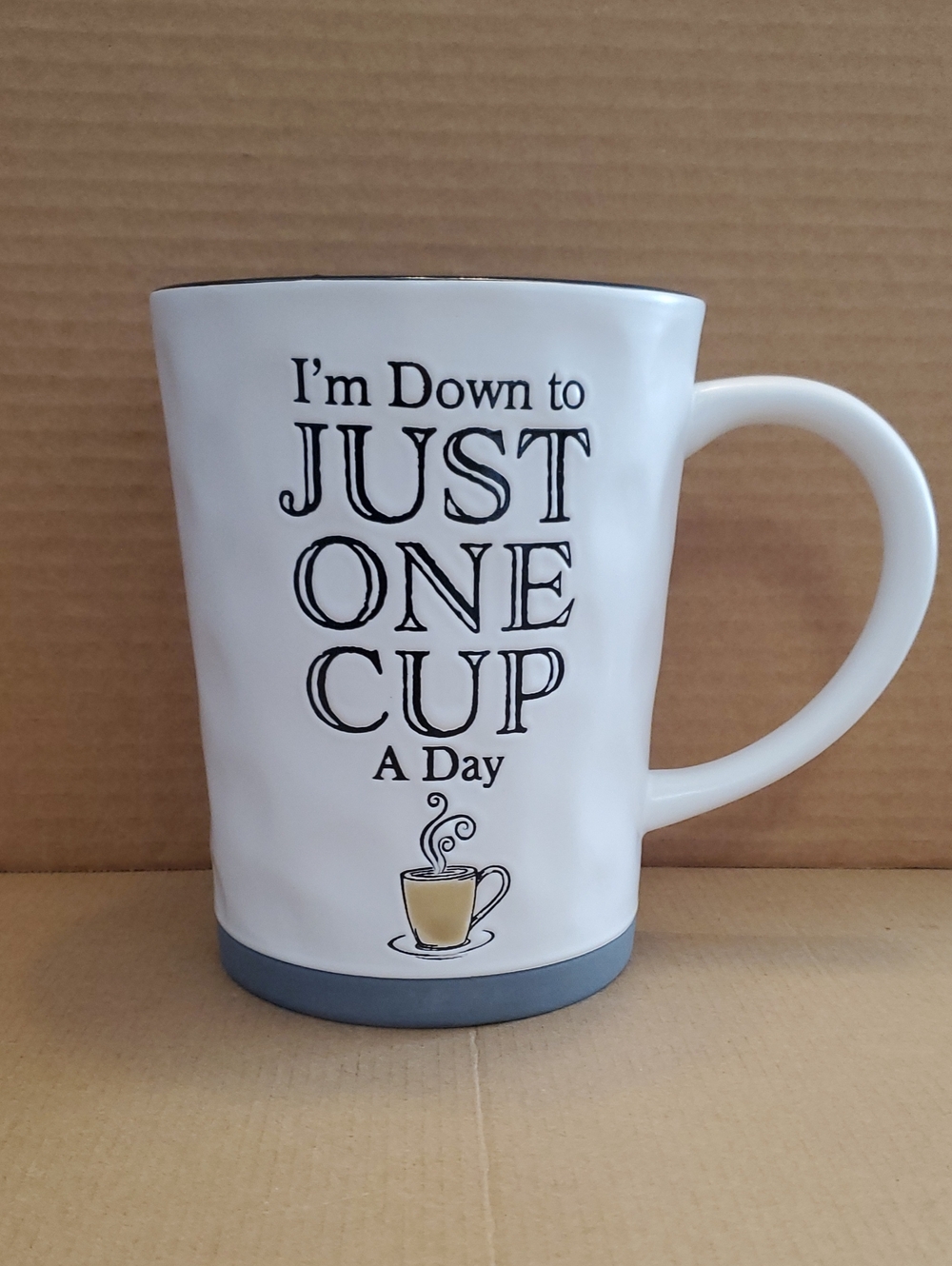 Cracker Barrel Ceramic Mug  "JUST ONE CUP"